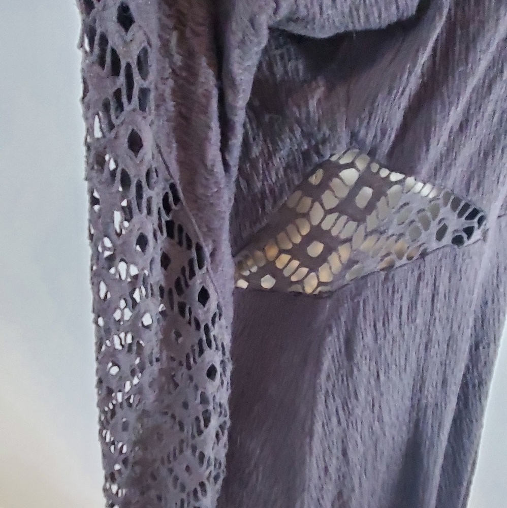 Free People grey To The Point boho dress SzS - Picture 6 of 7